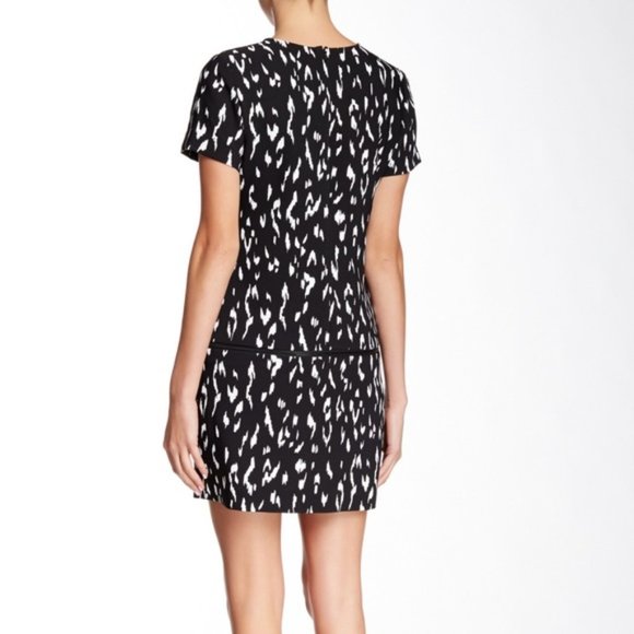 Rachel Zoe Size 0 Crewneck Short Sleeve Printed Convertible Tunic Dress - Picture 2 of 8